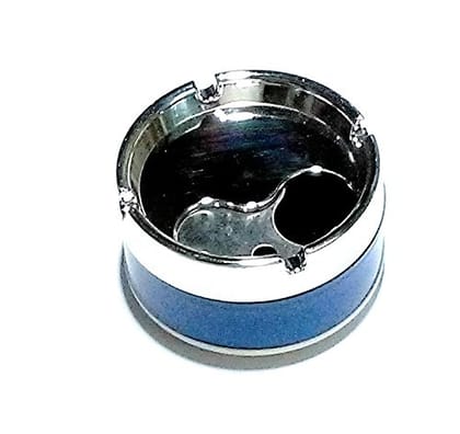 Nawani Cigarette Ashtray Round Rotating Stainless Steel, Plastic Ashtray, Size- 9/5 cm, Color As per Availability.