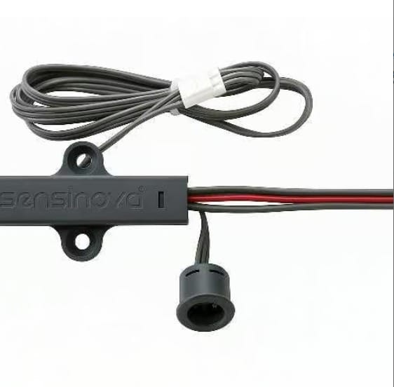 Neo Series E 15 Greay Dual Mode Wardrobe Sensor, DC 12V/24V, Door Sense and Wave Switch Modes, 100cm Cable