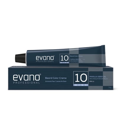 EVANO Professional Beard Colour for Men Dark Brown 50g, Ammonia Free Beard Color, 100% Grey Coverage in 10 Minutes