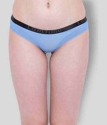 La Intimo Nylon Solid Women's Boy Shorts ( Blue )