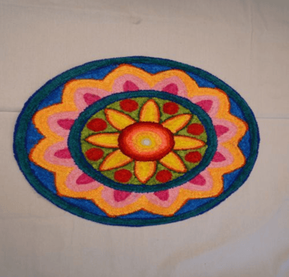 Handmade Woolen Rangoli