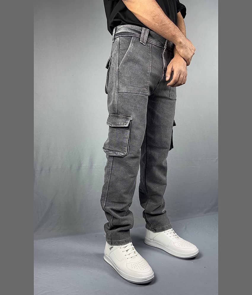 Styzon Regular Fit Faded Men's Jeans - Grey Melange ( Pack of 1 )