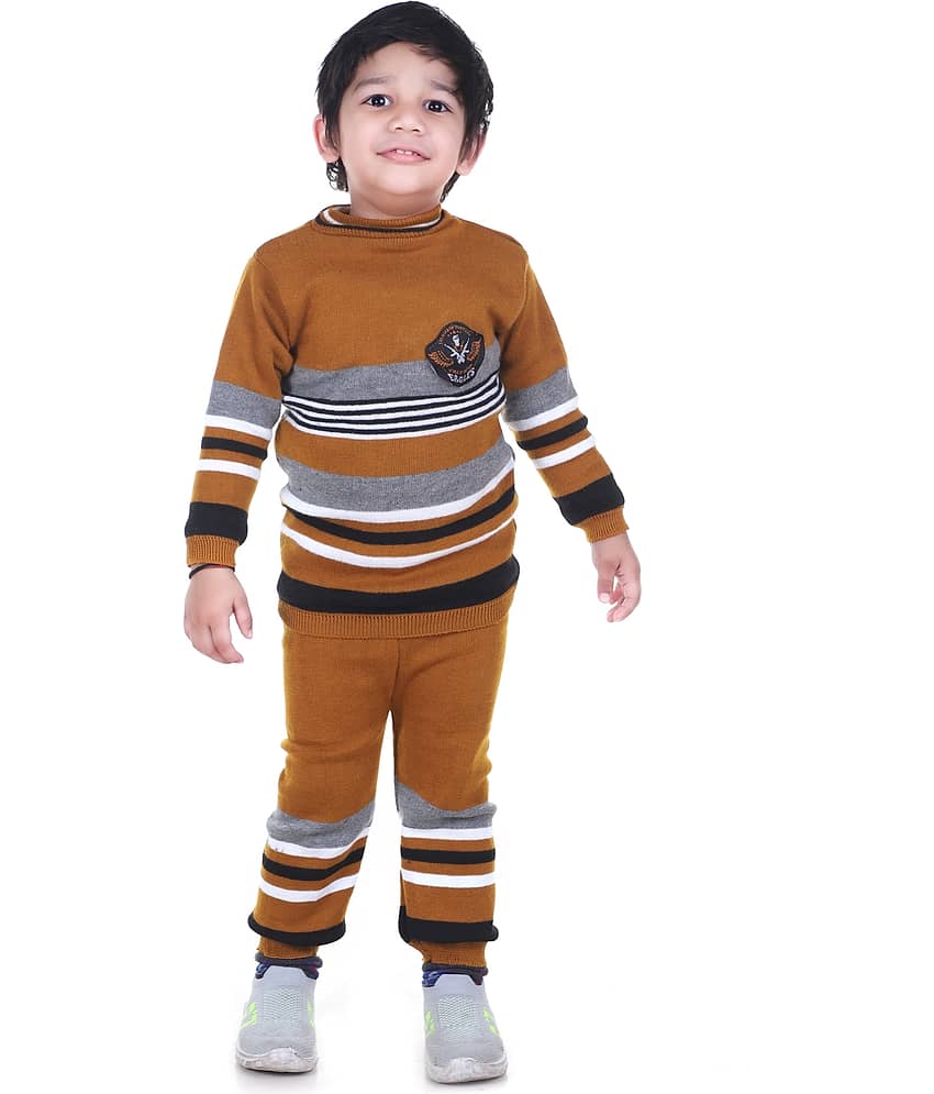 GTwo Pack of 1 Boys Woollen Blend Pullover Sweater ( Mustard )