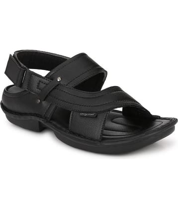 Bucik Black Synthetic Leather Sandals