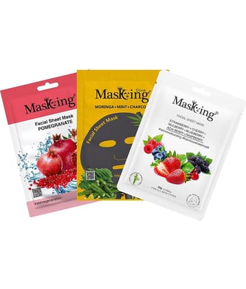 Masking - Replenishing & Rejuvenation Sheet Mask for All Skin Type ( Pack of 3 )