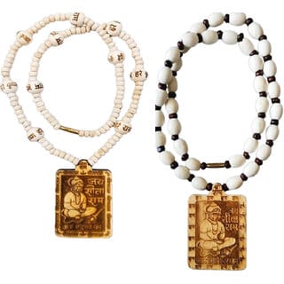 Abhimantrit-Bageshwardham Mala Hanuman Ji Tulsi Mala Beads Wood Necklace
