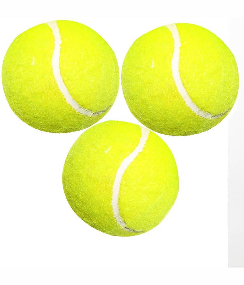 A1VK Cricket Tennis Ball Green Pack of 3
