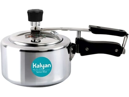 Kalyan Classic Induction Base Aluminium Pressure cooker (Innerlid Blue) - 1 Litre