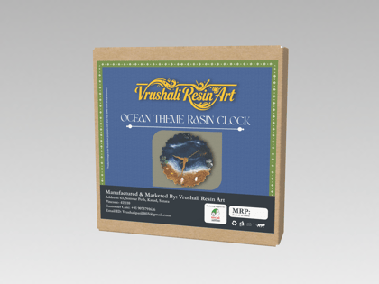 Ocean Theme Resin Clock 1 Piece each