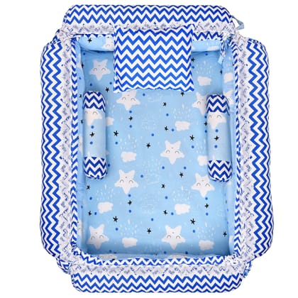 LOREM 3 Pillows & Square Shape Cotton Baby Bed for 0-1 Year BB05-06 LOREM 3 Pillows & Square Shape Cotton Baby Bed for 0-1 Year BB05-06