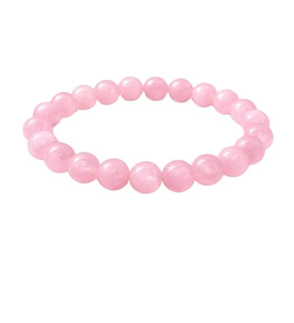 Natural Crystal 8mm Rose Quartz Bracelet (Light Pink)-PID64911
