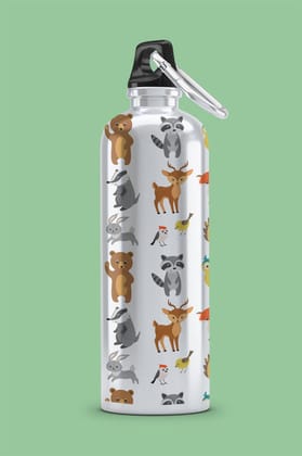 Woodland Creatures Lightweight Aluminium Bottle
