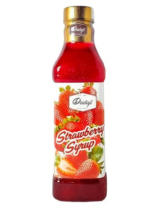 Dadaji Strawberry Syrup - Versatile addition for Creating Mocktails, Cocktails, Drinks, Juices, and Beverages (750ml)