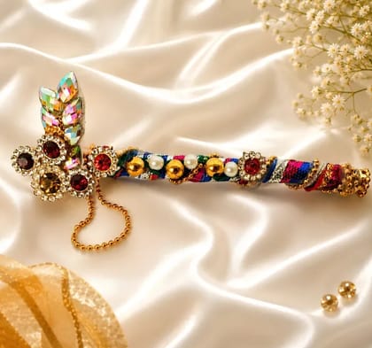 Patitapaban Laddu Gopal Flute | Designer Bansuri for Size 3-8 | Wooden Flute (8 cm)