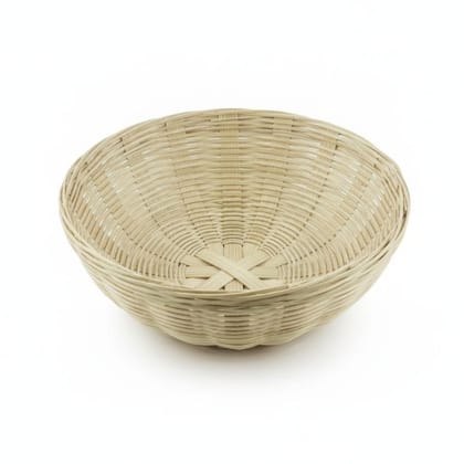 Handcrafted Natural Bamboo Woven Basket