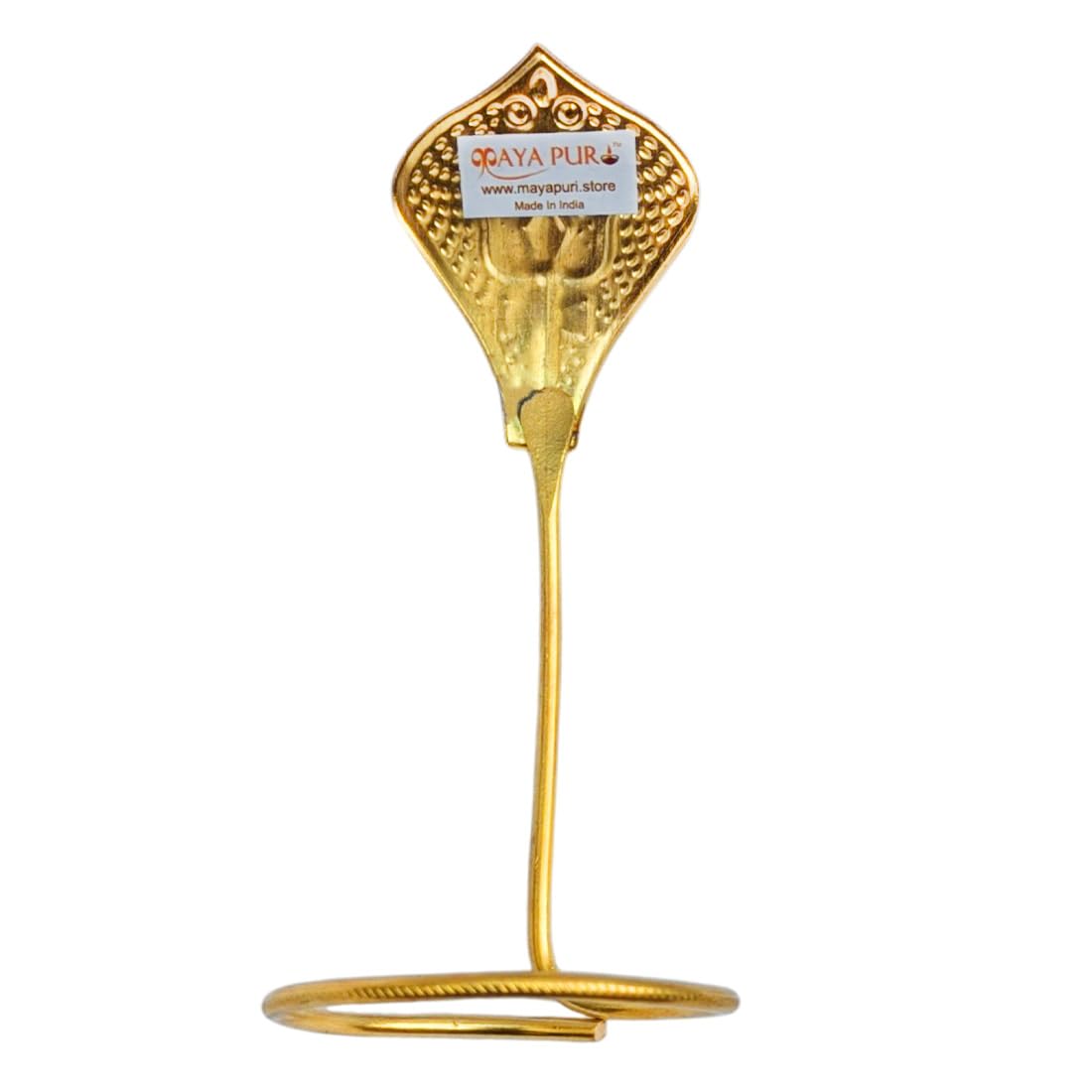 MAYAPURI Pure Brass Naga/Snake for Pooja, Shivlinga Decor, Vasuki Naag for Shivalingam (Pack of 1, Height : 4 Inches)