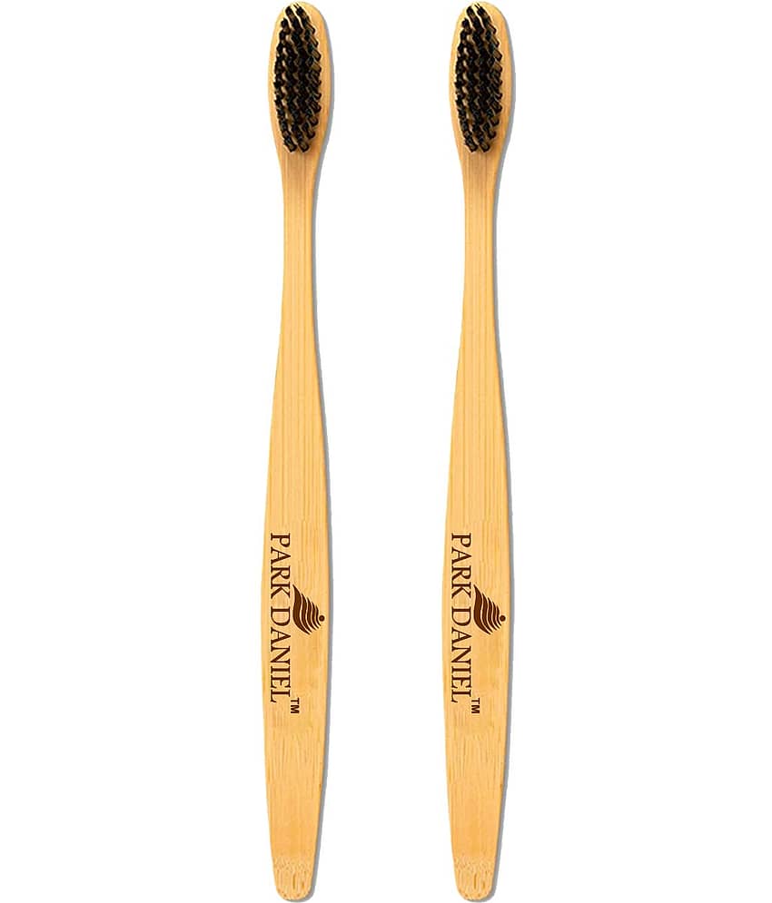 Park Daniel  Charcoal Toothbrush Toothbrush Pack of 2