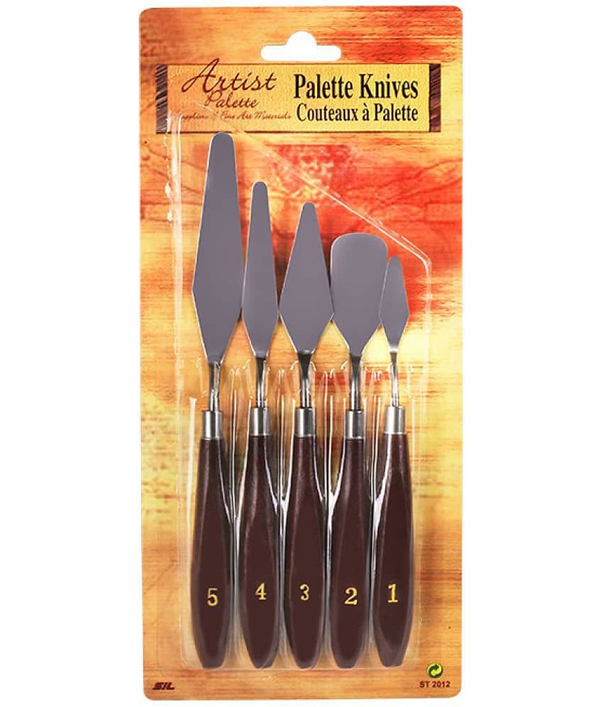Samvardhan 5 Piece Palette Knives/Painting Knives of Various Size & Shapes (Size-1,2,3,4,5)