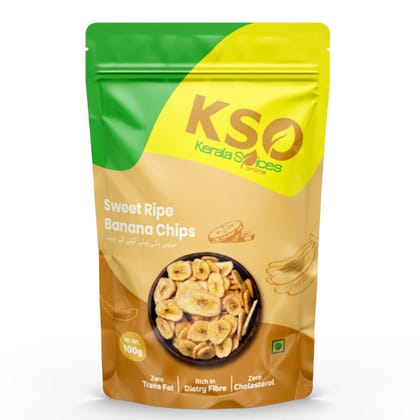 Kerala Spices Sweet Ripe Banana Chips 200 gm Authentic Kerala Snack | Naturally Sweet & Crispy