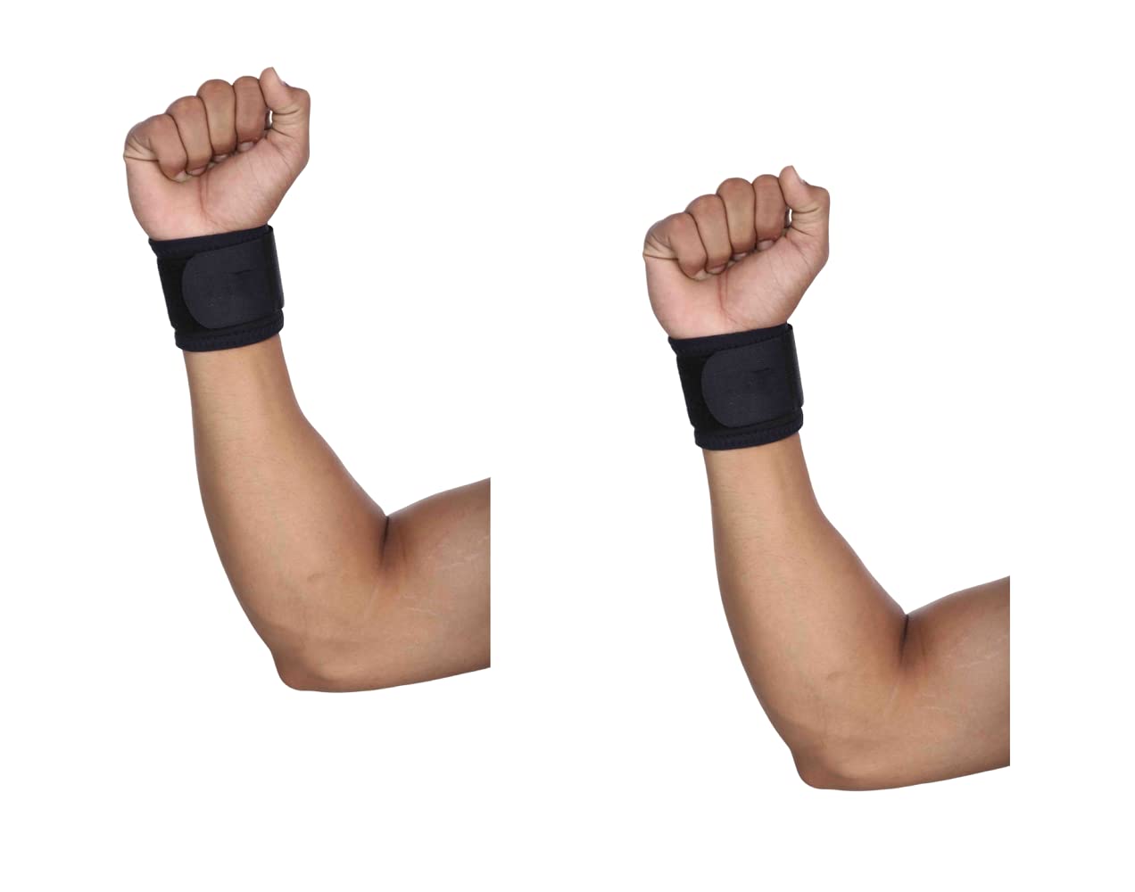 EZYFIT Wrist Support Band with Velcro, Sport Wrist Wrap for Wrist Pain Relief, One Size Fits Most - Black