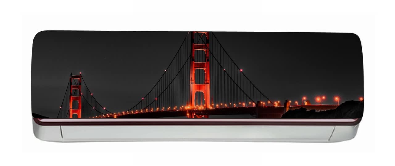 DreamKraft Decorative Bridge View AC Sticker (Multicolor PVC Vinyl, 30cm X 91cm)