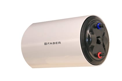 Faber Jazz 15L Horizontal (LH) Storage Water Geyser | 12 Safety Features, Glassline Coated & CRCA EDD Tank, 8 Bar Pressure, Temperature Control, Thermal Cut-Off |2000W, 4 Star (15L - Right Hand Side) Faber Jazz 15L Horizontal (LH) Storage Water Geyser | 