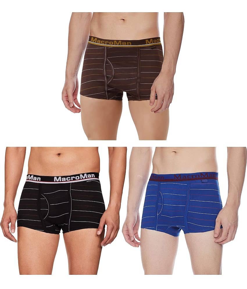 Rupa macroman Multicolor Cotton Men's Trunks ( Pack of 3 )