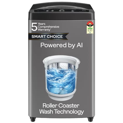 Godrej Smart Choice 7 Kg 5 Star, 5 Years Comprehensive Warranty, AI Tech, Fills Tub At ~0 Water Pressure, Fully-Automatic Top Load Washing Machine (WTEON ALP 70 5.0 FDUN GPGR, Graphite Grey) Godrej Smart Choice 7 Kg 5 Star, 5 Years Comprehensive Warranty