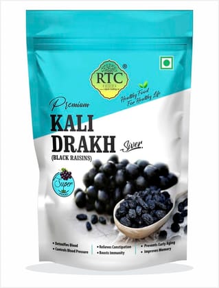 RTC FOODS Premium 250g Seeded Afghani Black Raisins (Kali Kishmish) | High in Dietary Fiber & Potassium | Naturally Sweet & Flavorful Dry Fruit Snack RTC FOODS Premium 250g Seeded Afghani Black Raisins (Kali Kishmish) | High in Dietary Fiber & Potassium | Naturally Sweet & Flavorful Dry Fruit Snack