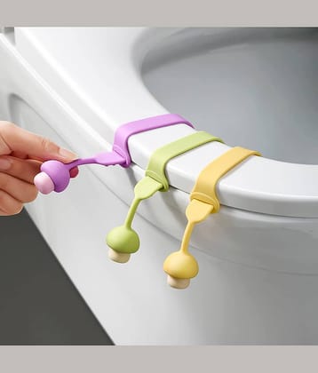Multi Deal Silicone Toilet Seat Lifter,Avoid Touching Toilet Cover, Resusable and Washable Toilet Seat Lifter (Pack of 3)