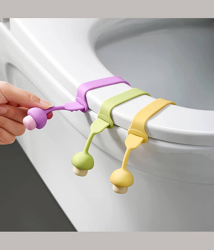 Multi Deal Silicone Toilet Seat Lifter,Avoid Touching Toilet Cover, Resusable and Washable Toilet Seat Lifter (Pack of 3)