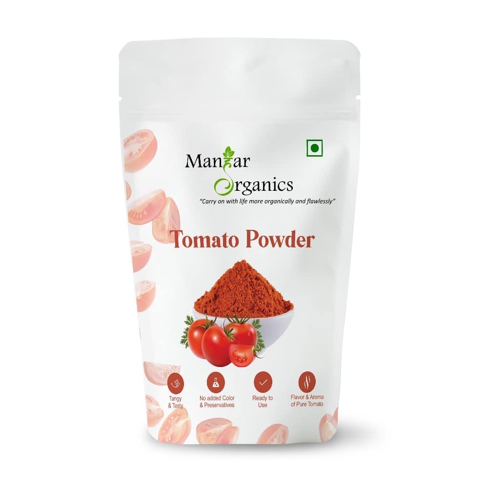 ManHar Organics Tomato Powder | Natural, No Preservatives | Dehydrated Tomato for Cooking, Soups & Seasoning – 100g