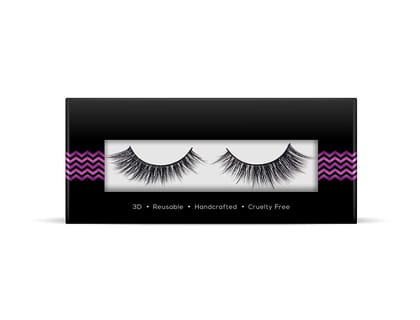 Elecsera Black Natural 3D False Eyelashes (Pack of 1)