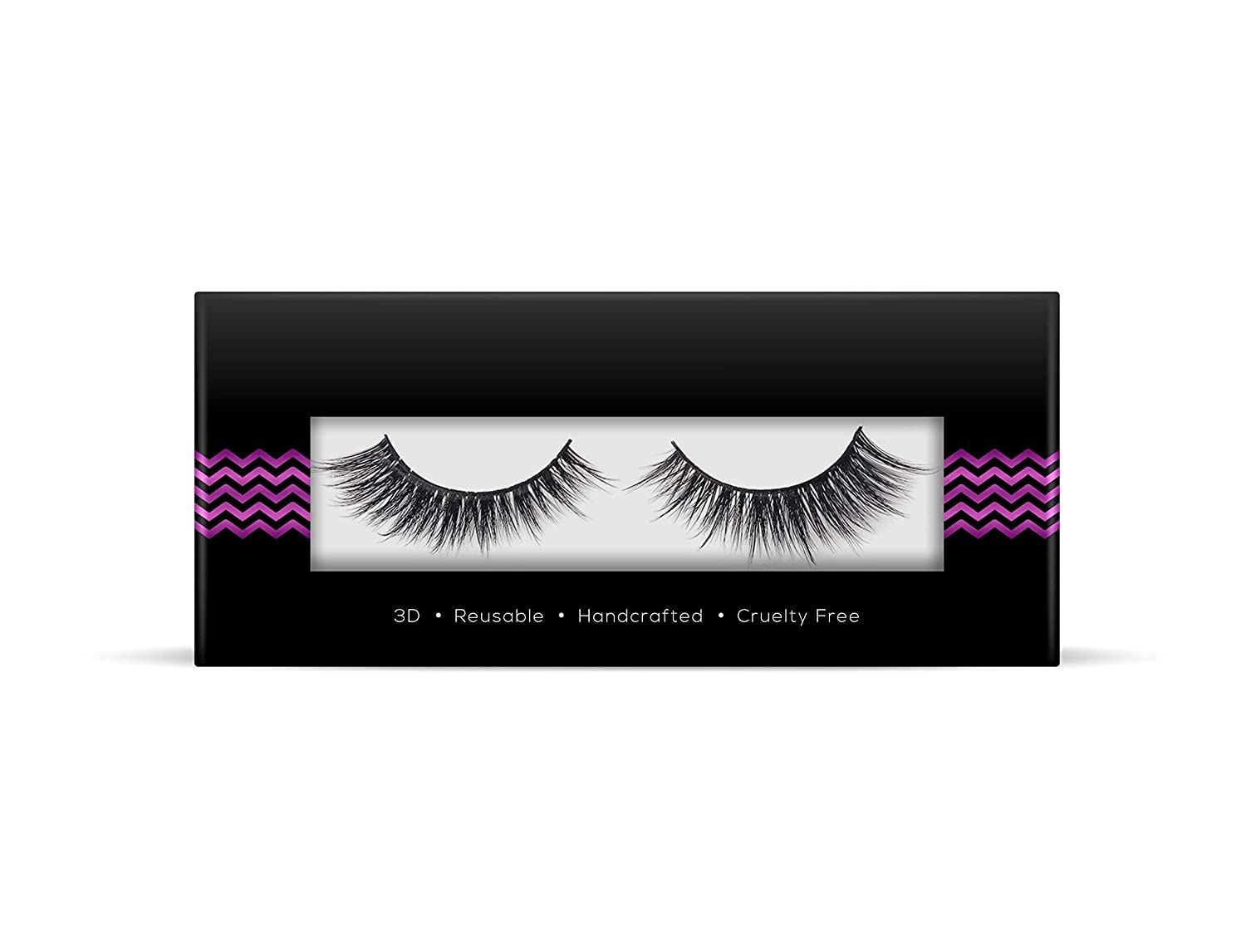 Elecsera Black Natural 3D False Eyelashes (Pack of 1)