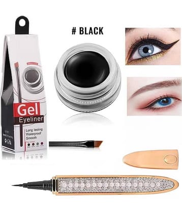 Facejewel Black Natural Kajal 100 g Gel ( Pack of 2 )