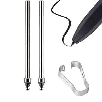 RUMBALTON 2pc Metal Nibs Fine Point Precision Pen Tips for Samsung S Pen – Compatible with Galaxy Tab S7, S8, S9 Tab & Other Stylus Models, Durable Nibs for Spen Metallic