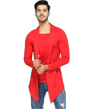 Glito Red Shawl Neck Sweater Single