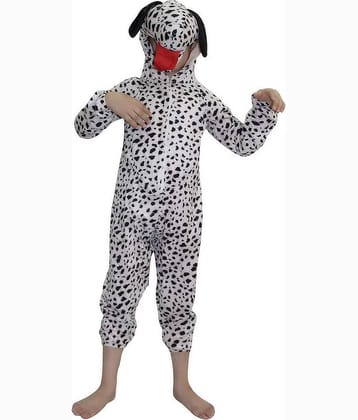 Kaku Fancy Dresses Dog Pet Animal Costume For Kids - Black & White, 7 - 8 Years | Animal Fancy Dress For Boys & Girls