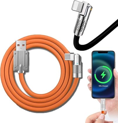 LastN SUPER VOOC Ultra Fast Charge Cable,18watt to 120watt Super Fast Charging QC 3.0 Qualcomm ID Cable Unbreakable, Supported Oppo, Vivo, Onplus, Samsug, Retmi, GPixel, iQo 2 Meter