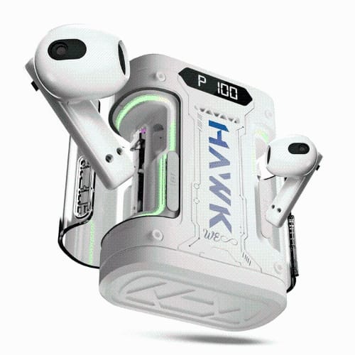 Walta Elite Hawk 151 TWS Gaming Earbuds, Upto 50 Hrs Playtime- White