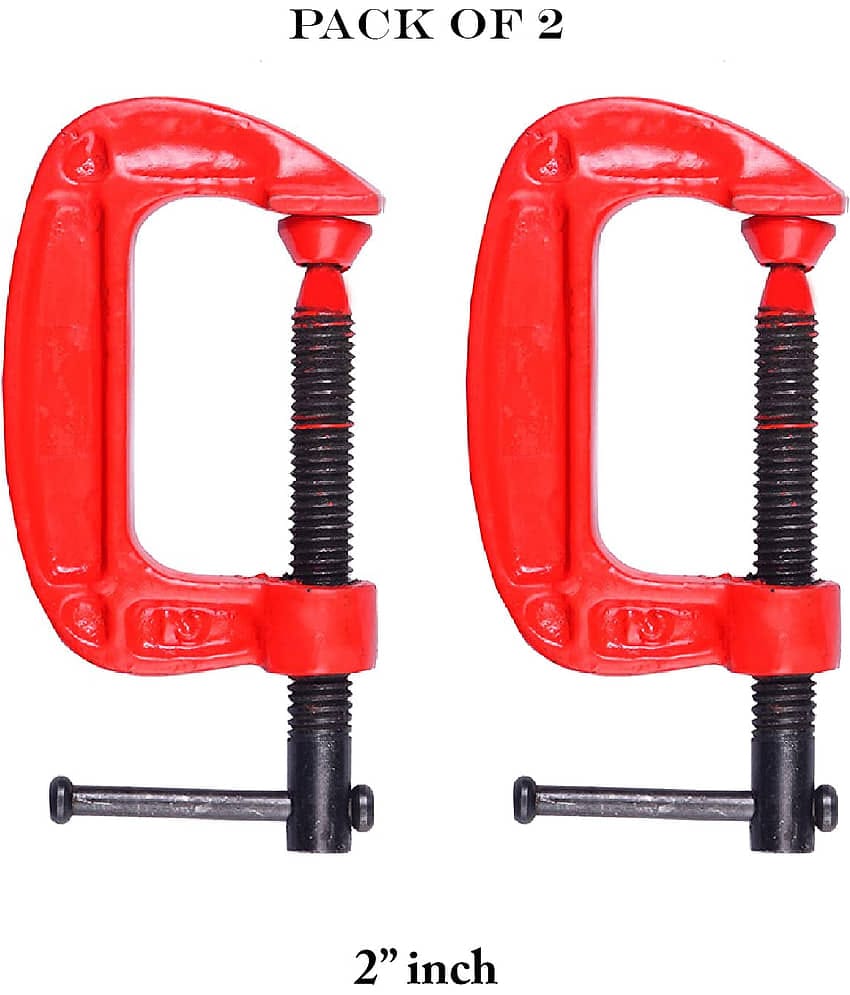 "Laxmi 2"" Inch Heavy Duty G Clamp (Pack of 2) For Holding Products Tools Items C-Clamp