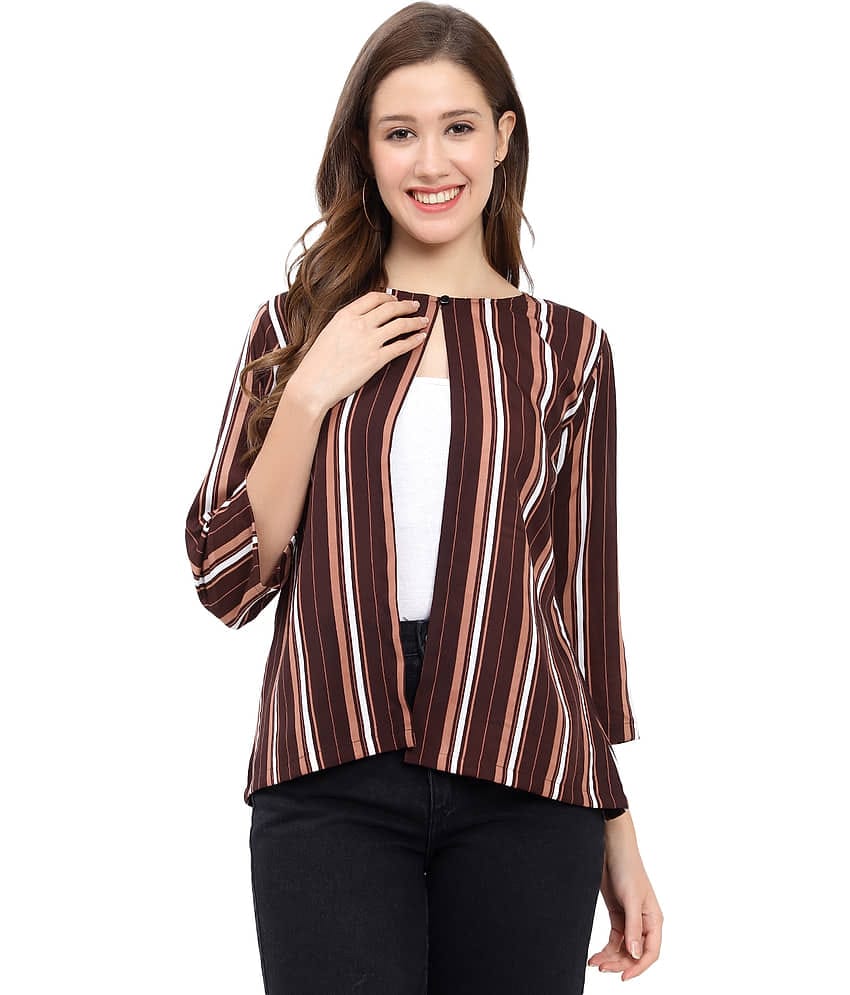 GALWIZ Crepe Shrugs - Brown Single