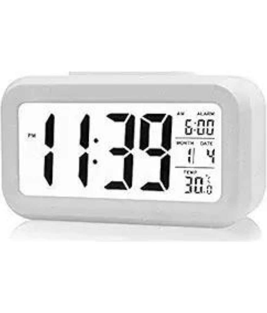 Kadio Digital Plastic Rectangular Table Clock - Pack of 1