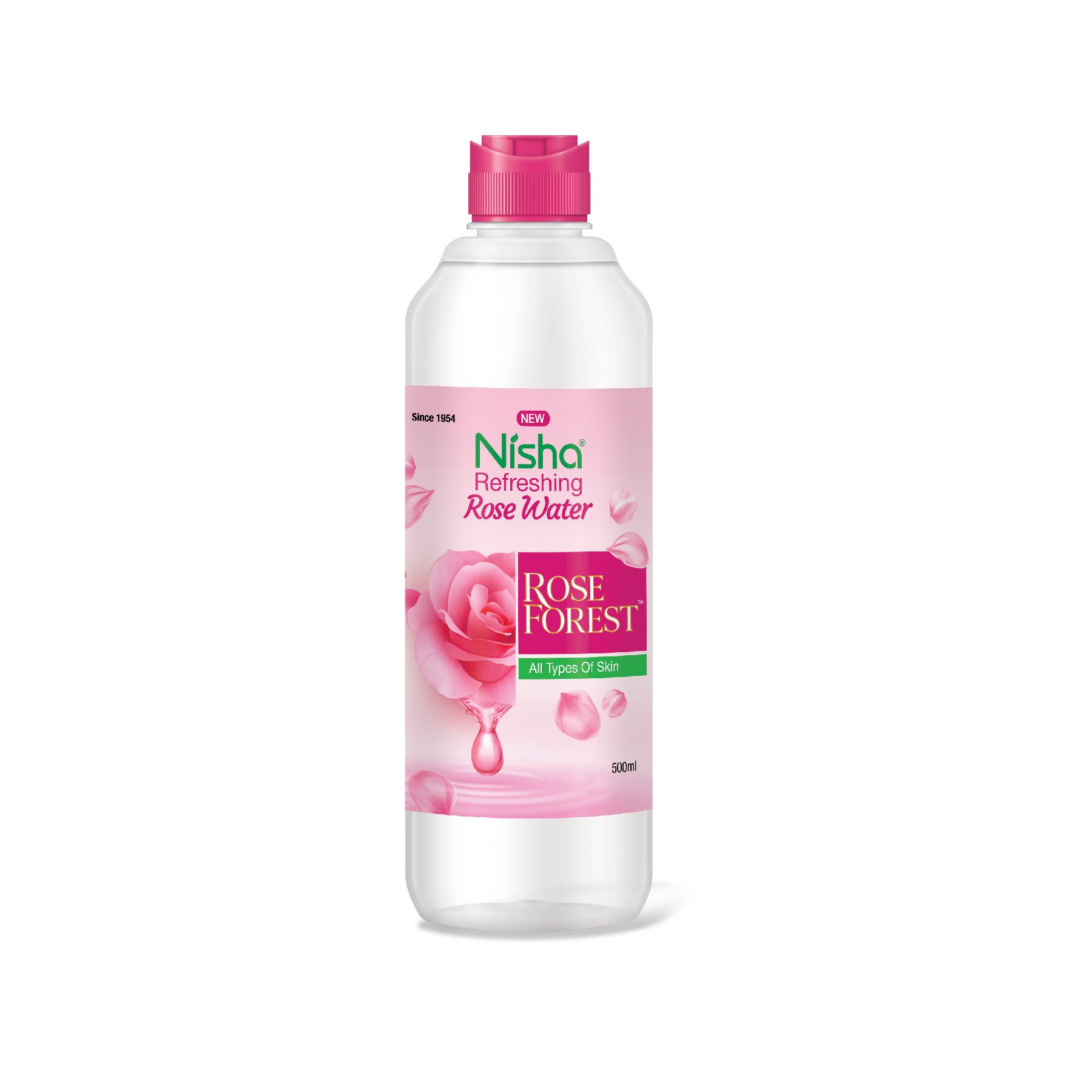 Nisha Refreshing Rose Water for Face 500ml, Rose Water Face Toner for All Skin Types, Makeup Remover Gulab Jal for Face