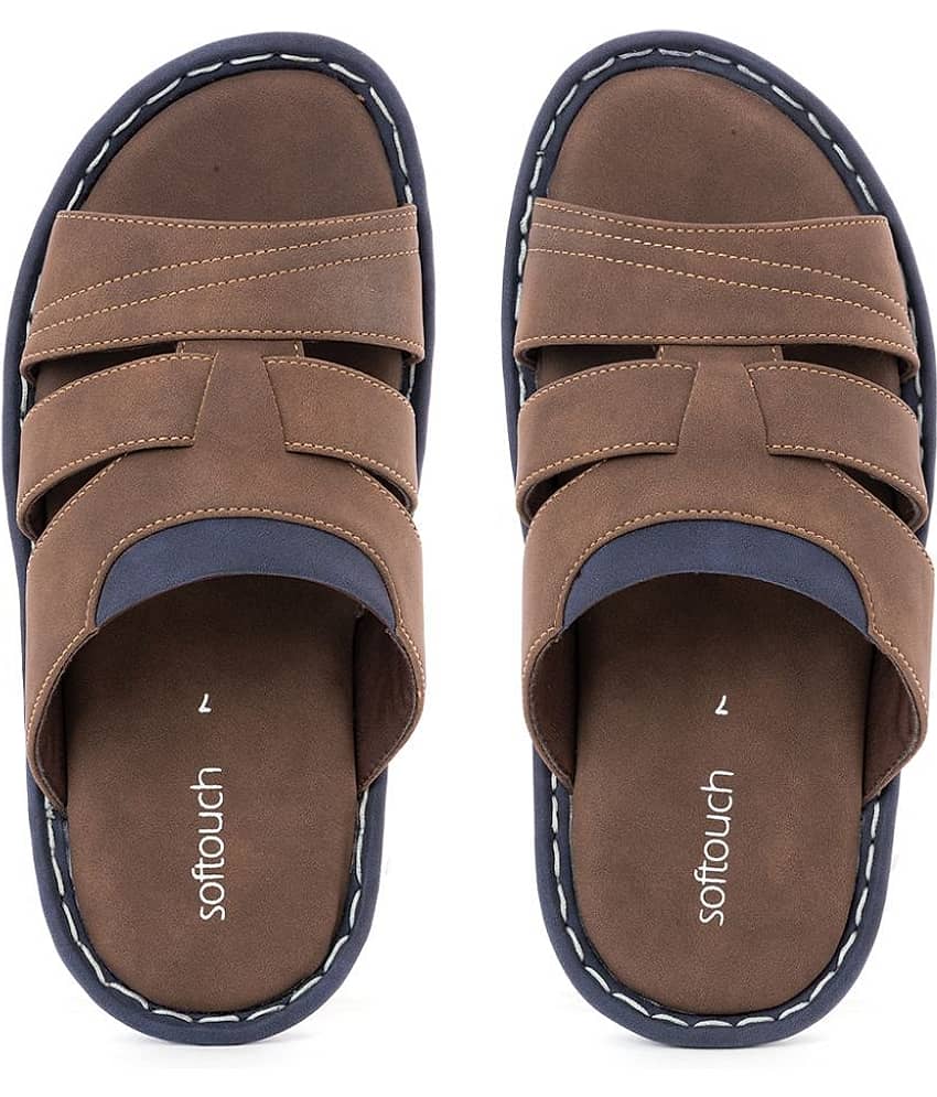KHADIM - Brown Men's Leather Slipper