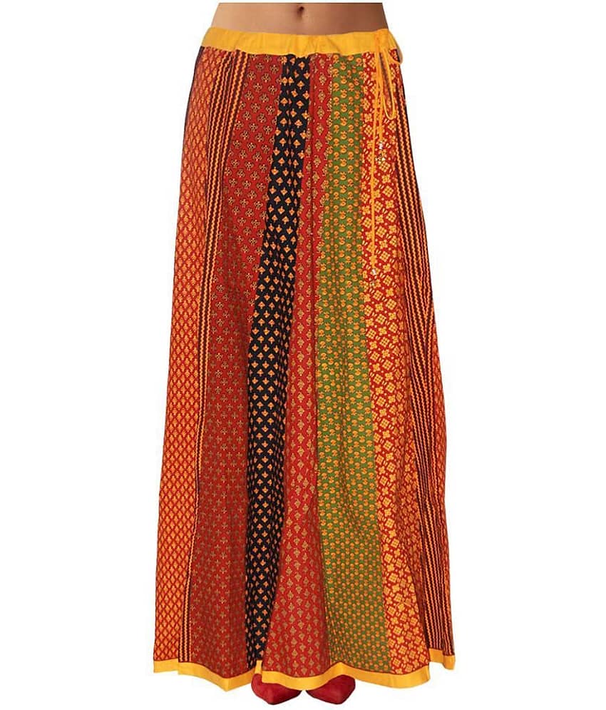 Sttoffa Cotton A-Line Skirt - Multi Color
