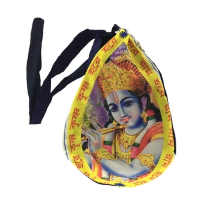 MAYAPURI Lord Krishna Printed Mala Japa Bag/Chanting Bag/Japa Bag with Zip Pocket (Pack of 1) MAYAPURI Lord Krishna Printed Mala Japa Bag/Chanting Bag/Japa Bag with Zip Pocket (Pack of 1)