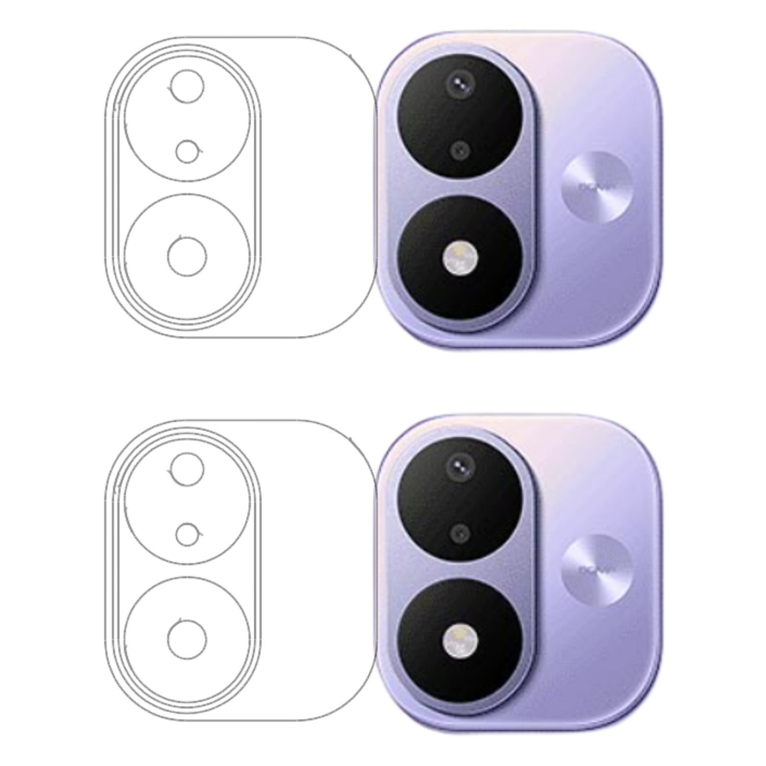 ISAAK Back Camera Lens Protector compatible for Redmi Note 17 5G (Pack of 2)