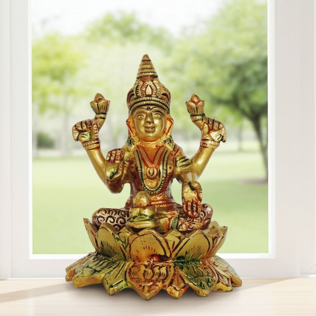 Brass Showpiece Laxmi Ji God Idol Statue (BSMAS1411 L)