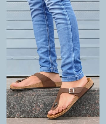SHENCES - Black Men's Leather Slipper